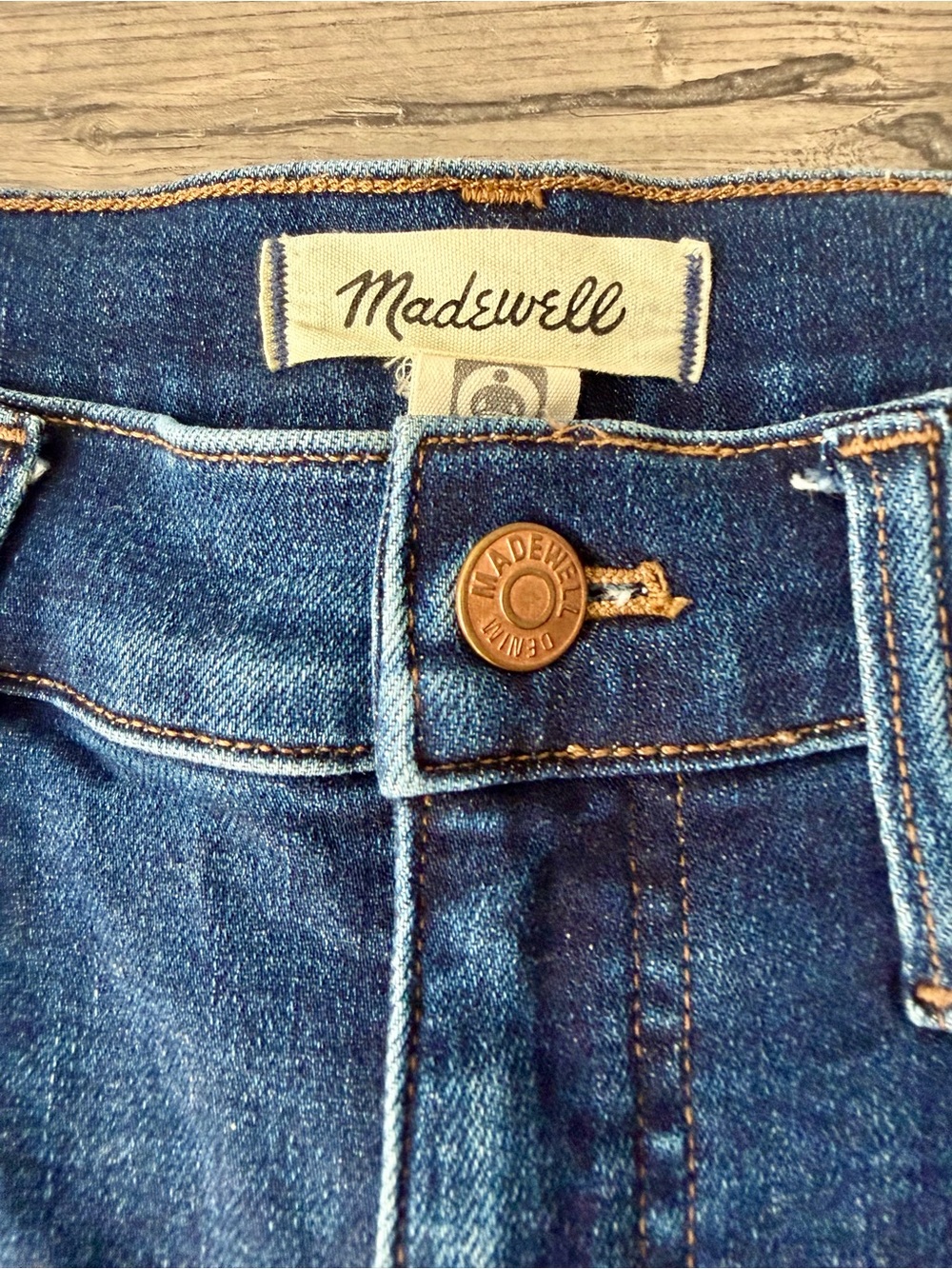 Madewell Kick Out Crop Jeans Womens Size 27 Blue Mid Rise Casual Flare Denim - Picture 4 of 16